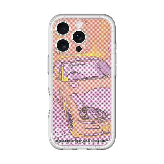 スリムプロテクションプレミアムケース with MagSafe［ CAPPUCCINO Halftone - Orange ］