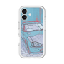 スリムプロテクションプレミアムケース with MagSafe［ CAPPUCCINO Halftone - Blue ］