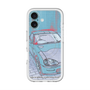スリムプロテクションプレミアムケース with MagSafe［ CAPPUCCINO Halftone - Blue ］