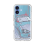 スリムプロテクションプレミアムケース with MagSafe［ CAPPUCCINO Halftone - Blue ］