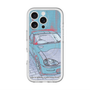 スリムプロテクションプレミアムケース with MagSafe［ CAPPUCCINO Halftone - Blue ］