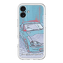 スリムプロテクションプレミアムケース with MagSafe［ CAPPUCCINO Halftone - Blue ］