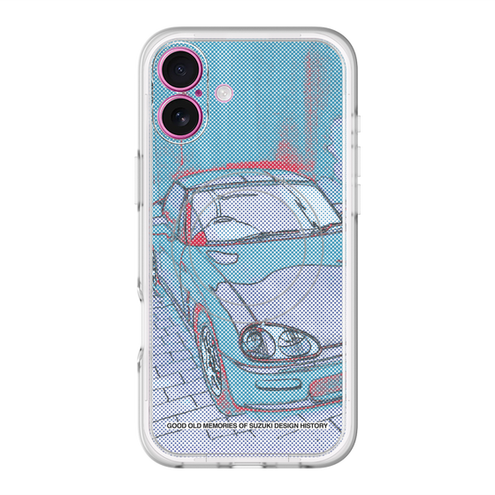 スリムプロテクションプレミアムケース with MagSafe［ CAPPUCCINO Halftone - Blue ］