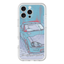 スリムプロテクションプレミアムケース with MagSafe［ CAPPUCCINO Halftone - Blue ］