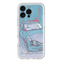 スリムプロテクションプレミアムケース with MagSafe［ CAPPUCCINO Halftone - Blue ］
