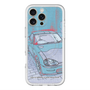 スリムプロテクションプレミアムケース with MagSafe［ CAPPUCCINO Halftone - Blue ］