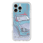 スリムプロテクションプレミアムケース with MagSafe［ CAPPUCCINO Halftone - Blue ］