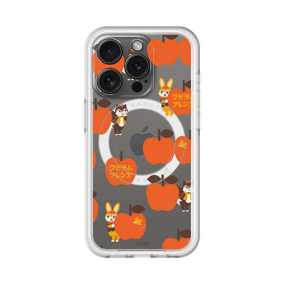 スリムプロテクションプレミアムケース with MagSafe［ クピラムフレンズ - アップル ］