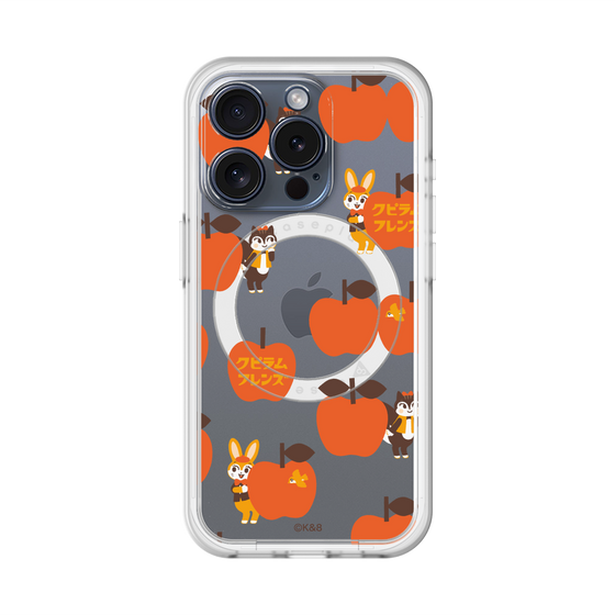 スリムプロテクションプレミアムケース with MagSafe［ クピラムフレンズ - アップル ］