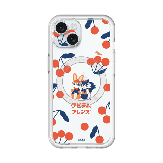 スリムプロテクションプレミアムケース with MagSafe［ クピラムフレンズ - チェリー ］