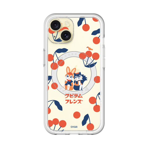 スリムプロテクションプレミアムケース with MagSafe［ クピラムフレンズ - チェリー ］