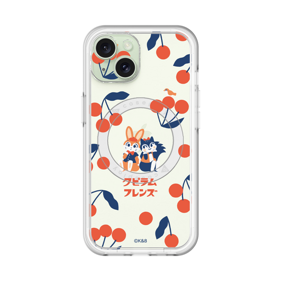 スリムプロテクションプレミアムケース with MagSafe［ クピラムフレンズ - チェリー ］