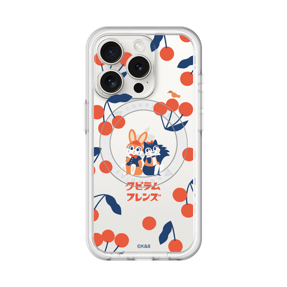 スリムプロテクションプレミアムケース with MagSafe［ クピラムフレンズ - チェリー ］