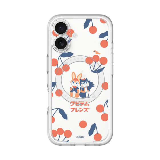 スリムプロテクションプレミアムケース with MagSafe［ クピラムフレンズ - チェリー ］