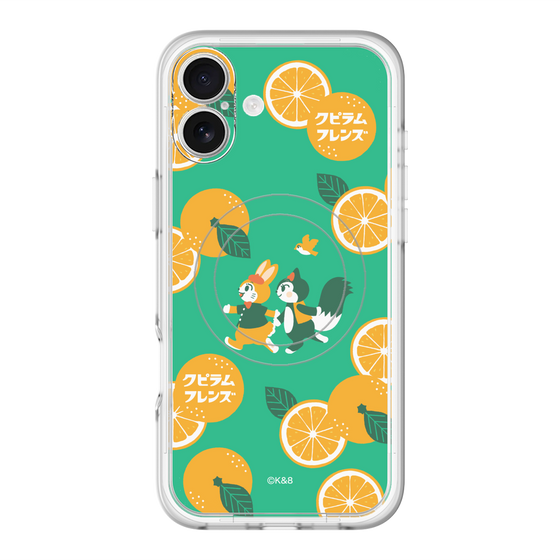 スリムプロテクションプレミアムケース with MagSafe［ クピラムフレンズ - オレンジ ］