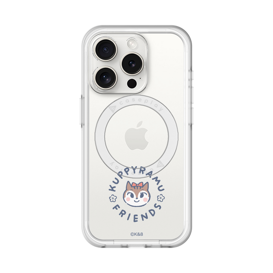 スリムプロテクションプレミアムケース with MagSafe［ クピラムフレンズ - ロゴ - ラム ］