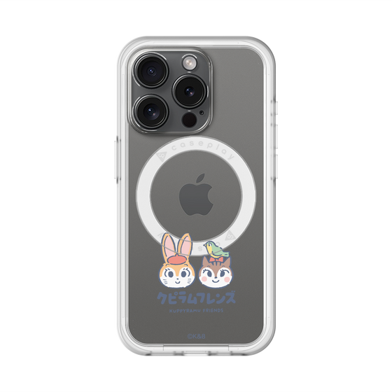 スリムプロテクションプレミアムケース with MagSafe［ クピラムフレンズ - ロゴ - 仲良し ］
