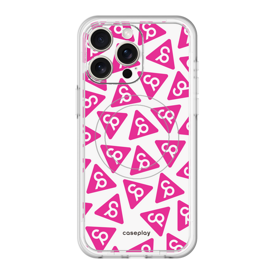 スリムプロテクションプレミアムケース with MagSafe［ オリジナル - CASEPLAYロゴマーク - ピンク ］