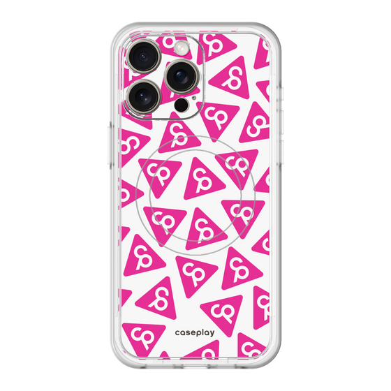 スリムプロテクションプレミアムケース with MagSafe［ オリジナル - CASEPLAYロゴマーク - ピンク ］