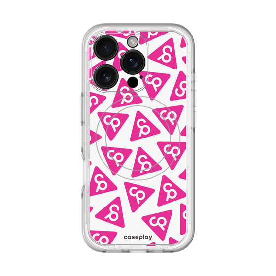 スリムプロテクションプレミアムケース with MagSafe［ オリジナル - CASEPLAYロゴマーク - ピンク ］