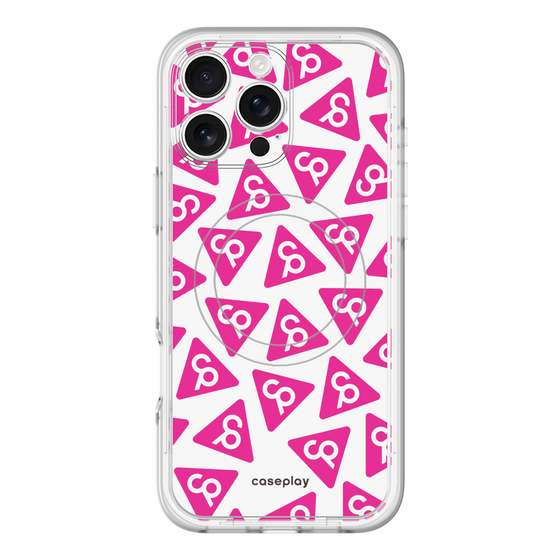 スリムプロテクションプレミアムケース with MagSafe［ オリジナル - CASEPLAYロゴマーク - ピンク ］