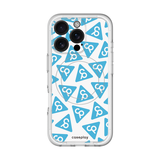 スリムプロテクションプレミアムケース with MagSafe［ オリジナル - CASEPLAYロゴマーク - ライトブルー ］