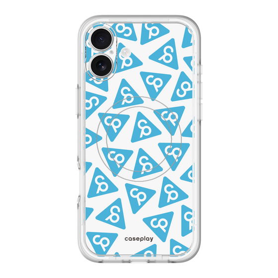 スリムプロテクションプレミアムケース with MagSafe［ オリジナル - CASEPLAYロゴマーク - ライトブルー ］