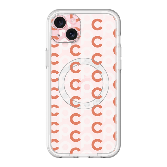 スリムプロテクションプレミアムケース with MagSafe［ オリジナル - CASEPLAYイニシャル総柄 - オレンジ ］