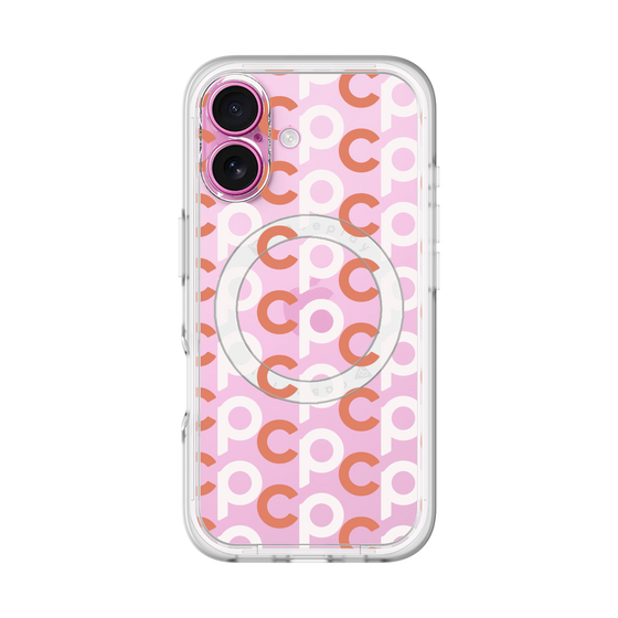 スリムプロテクションプレミアムケース with MagSafe［ オリジナル - CASEPLAYイニシャル総柄 - オレンジ ］