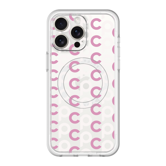 スリムプロテクションプレミアムケース with MagSafe［ オリジナル - CASEPLAYイニシャル総柄 - ピンク ］