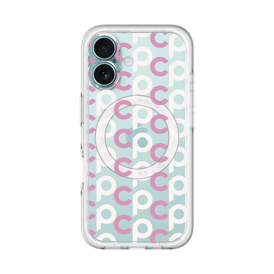 スリムプロテクションプレミアムケース with MagSafe［ オリジナル - CASEPLAYイニシャル総柄 - ピンク ］
