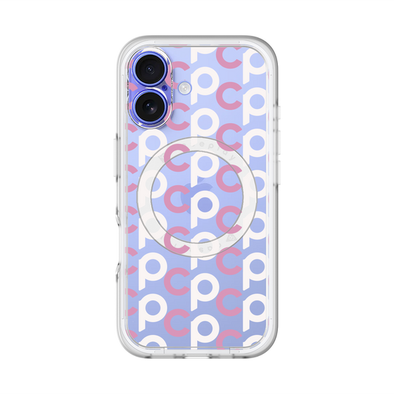 スリムプロテクションプレミアムケース with MagSafe［ オリジナル - CASEPLAYイニシャル総柄 - ピンク ］