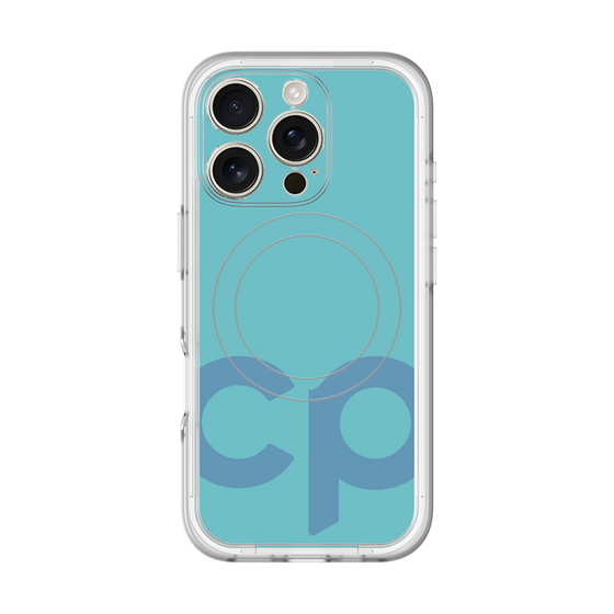 スリムプロテクションプレミアムケース with MagSafe［ オリジナル - CASEPLAYイニシャル - ライトブルー ］