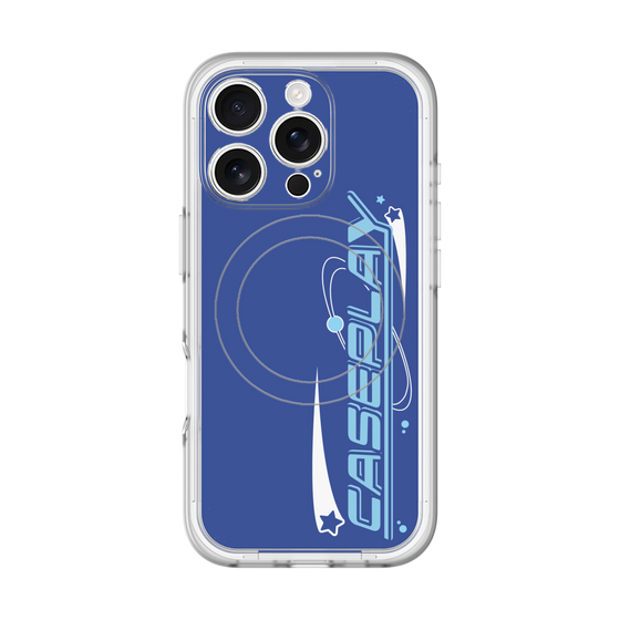 スリムプロテクションプレミアムケース with MagSafe［ オリジナル - Y2Kアレンジ - ブルー ］