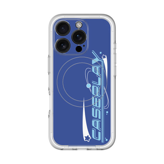 スリムプロテクションプレミアムケース with MagSafe［ オリジナル - Y2Kアレンジ - ブルー ］