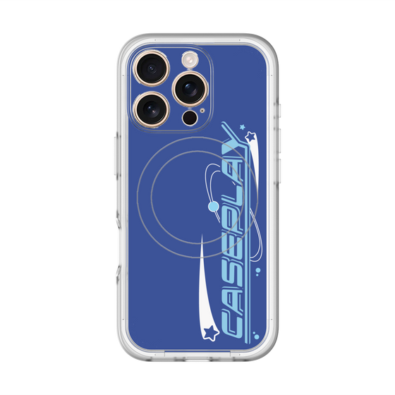 スリムプロテクションプレミアムケース with MagSafe［ オリジナル - Y2Kアレンジ - ブルー ］
