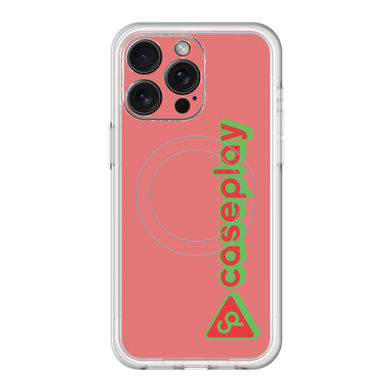 スリムプロテクションプレミアムケース with MagSafe［ オリジナル - CASEPLAYロゴタイプ - レッド ］
