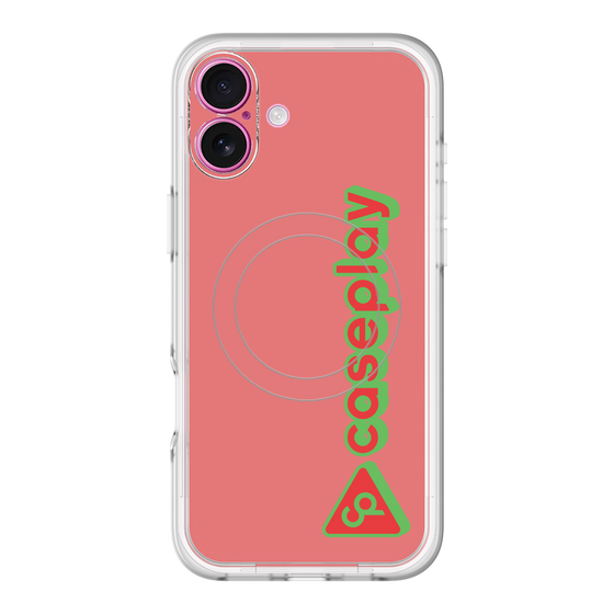スリムプロテクションプレミアムケース with MagSafe［ オリジナル - CASEPLAYロゴタイプ - レッド ］