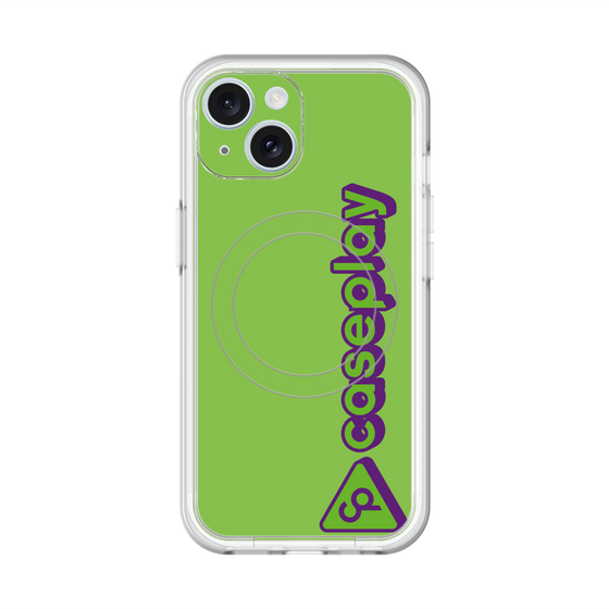 スリムプロテクションプレミアムケース with MagSafe［ オリジナル - CASEPLAYロゴタイプ - グリーン ］