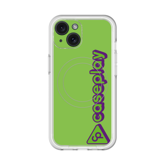 スリムプロテクションプレミアムケース with MagSafe［ オリジナル - CASEPLAYロゴタイプ - グリーン ］