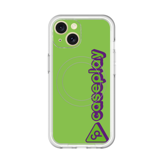 スリムプロテクションプレミアムケース with MagSafe［ オリジナル - CASEPLAYロゴタイプ - グリーン ］