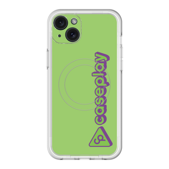 スリムプロテクションプレミアムケース with MagSafe［ オリジナル - CASEPLAYロゴタイプ - グリーン ］