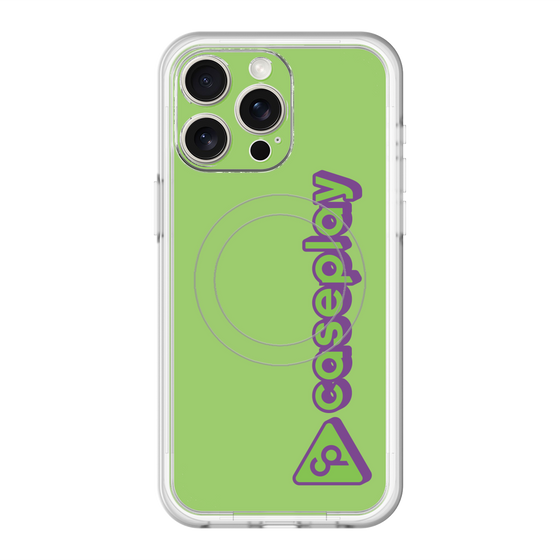 スリムプロテクションプレミアムケース with MagSafe［ オリジナル - CASEPLAYロゴタイプ - グリーン ］