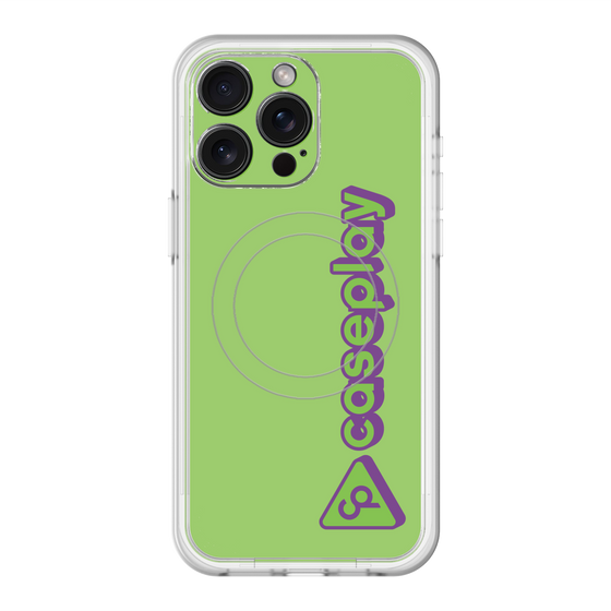 スリムプロテクションプレミアムケース with MagSafe［ オリジナル - CASEPLAYロゴタイプ - グリーン ］