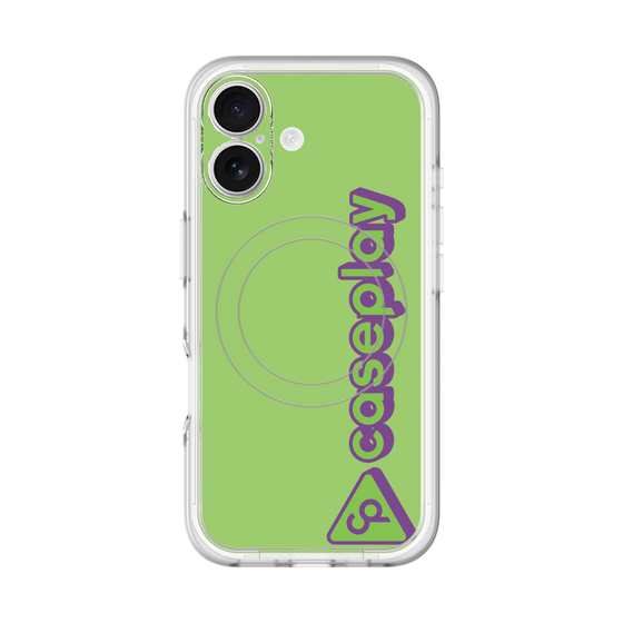 スリムプロテクションプレミアムケース with MagSafe［ オリジナル - CASEPLAYロゴタイプ - グリーン ］