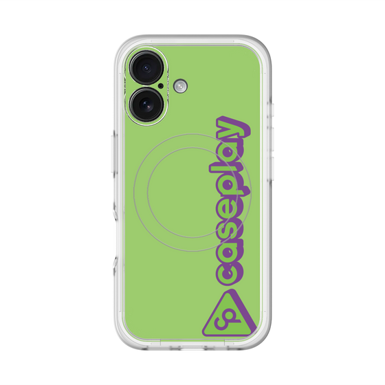 スリムプロテクションプレミアムケース with MagSafe［ オリジナル - CASEPLAYロゴタイプ - グリーン ］