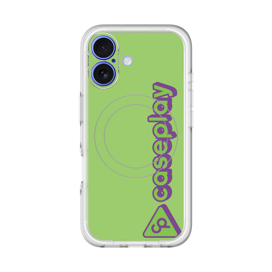 スリムプロテクションプレミアムケース with MagSafe［ オリジナル - CASEPLAYロゴタイプ - グリーン ］