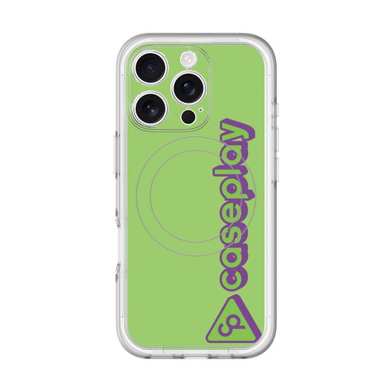 スリムプロテクションプレミアムケース with MagSafe［ オリジナル - CASEPLAYロゴタイプ - グリーン ］