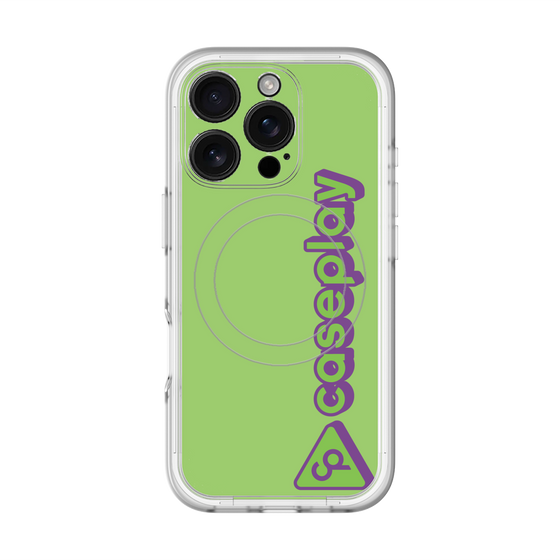 スリムプロテクションプレミアムケース with MagSafe［ オリジナル - CASEPLAYロゴタイプ - グリーン ］