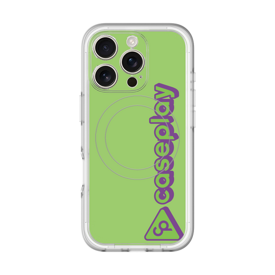 スリムプロテクションプレミアムケース with MagSafe［ オリジナル - CASEPLAYロゴタイプ - グリーン ］